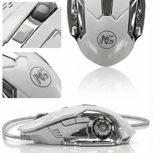 Gaming mouse with N5 branding on a white background