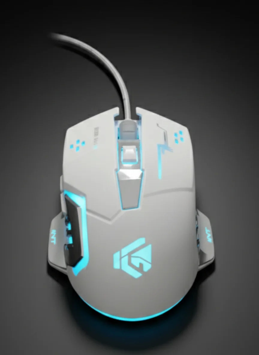 FPS Ghost 18G Wired Gaming Mouse – RGB Light, High Precision Sensor, Ergonomic Design