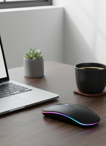 RGB LED Wireless Mouse – Rechargeable Bluetooth 5.2 + 2.4GHz Dual Mode Silent Mouse for Laptop & PC RGB LED Wireless Mouse – Rechargeable Bluetooth 5.2 + 2.4GHz Dual Mode Silent Mouse for Laptop & PC