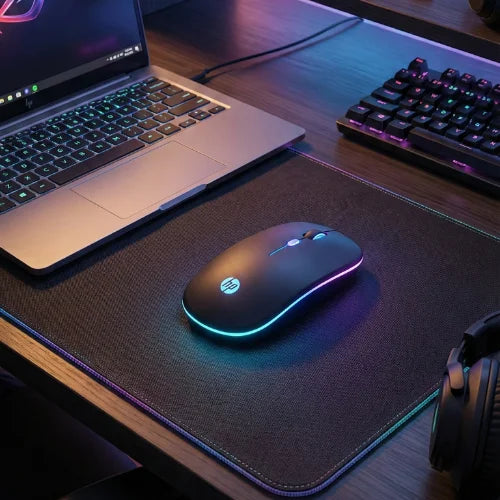 RGB LED Wireless Mouse – Rechargeable Bluetooth 5.2 + 2.4GHz Dual Mode Silent Mouse for Laptop & PC