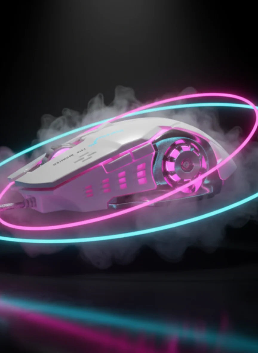 FPS Ghost 18G Wired Gaming Mouse – RGB Light, High Precision Sensor, Ergonomic Design