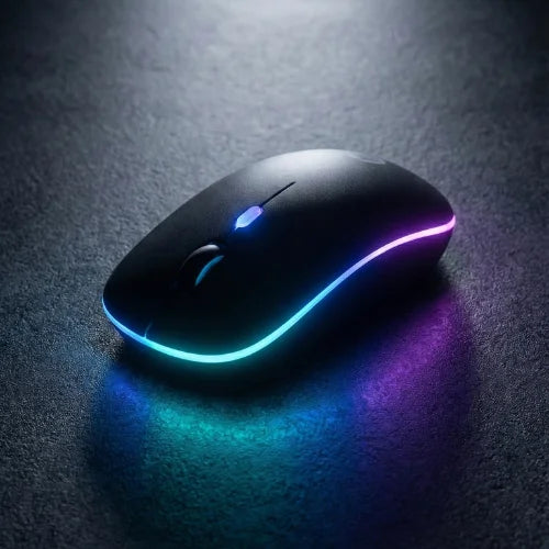 RGB LED Wireless Mouse – Rechargeable Bluetooth 5.2 + 2.4GHz Dual Mode Silent Mouse for Laptop & PC