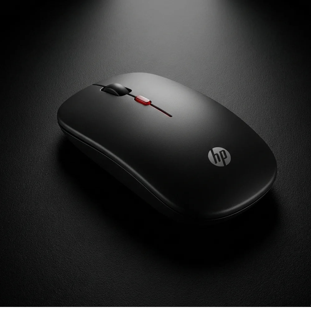 HP mouse on a dark background