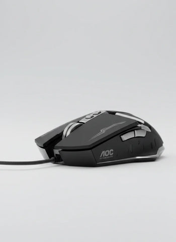 AOC RGB Wired Gaming Mouse – Top Game Weapon with LED Backlight & Adjustable DPI