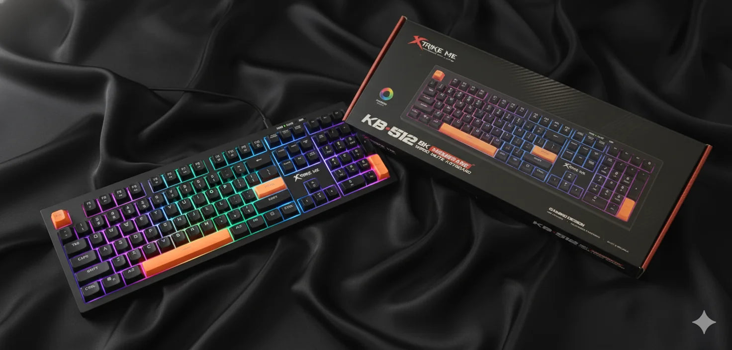 Xtrike Me RGB Mechanical Gaming Keyboard – Rainbow Backlight & Ergonomic Design