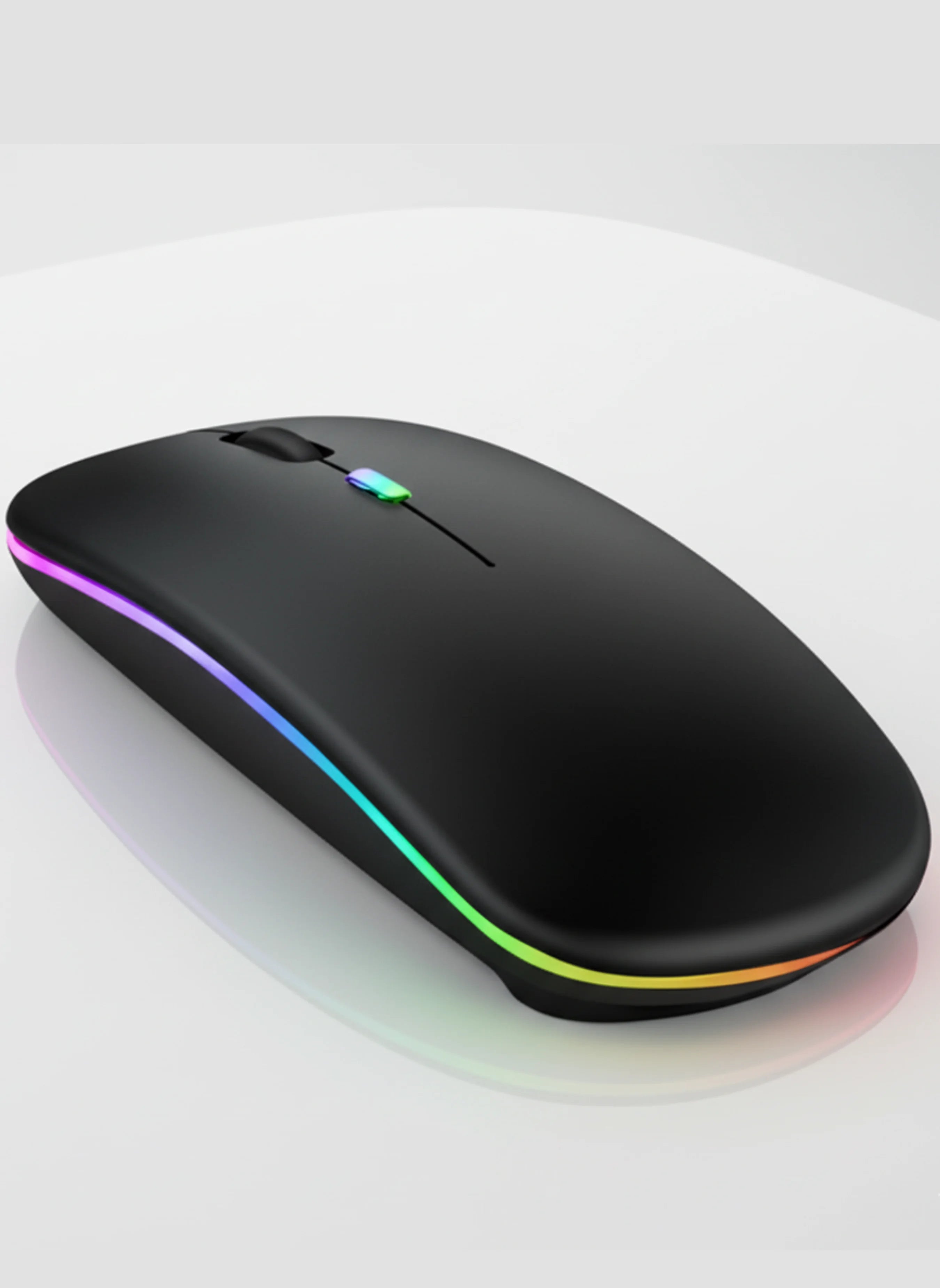 RGB LED Wireless Mouse – Rechargeable Bluetooth 5.2 + 2.4GHz Dual Mode Silent Mouse for Laptop & PC