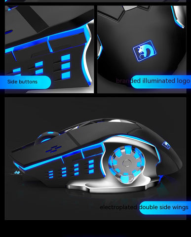 Wired Gaming Mouse Buttons Ergonomic Mice Colorful LED Light Mouse for PC Computer Laptop Wired Gaming Mouse