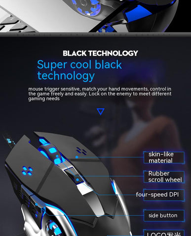 Wired Gaming Mouse Buttons Ergonomic Mice Colorful LED Light Mouse for PC Computer Laptop Wired Gaming Mouse